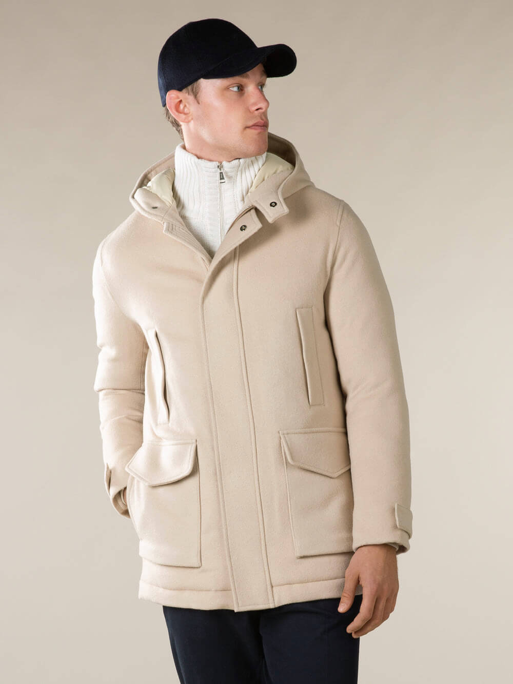 LeClub™ | Light Beige Wintertime Parka