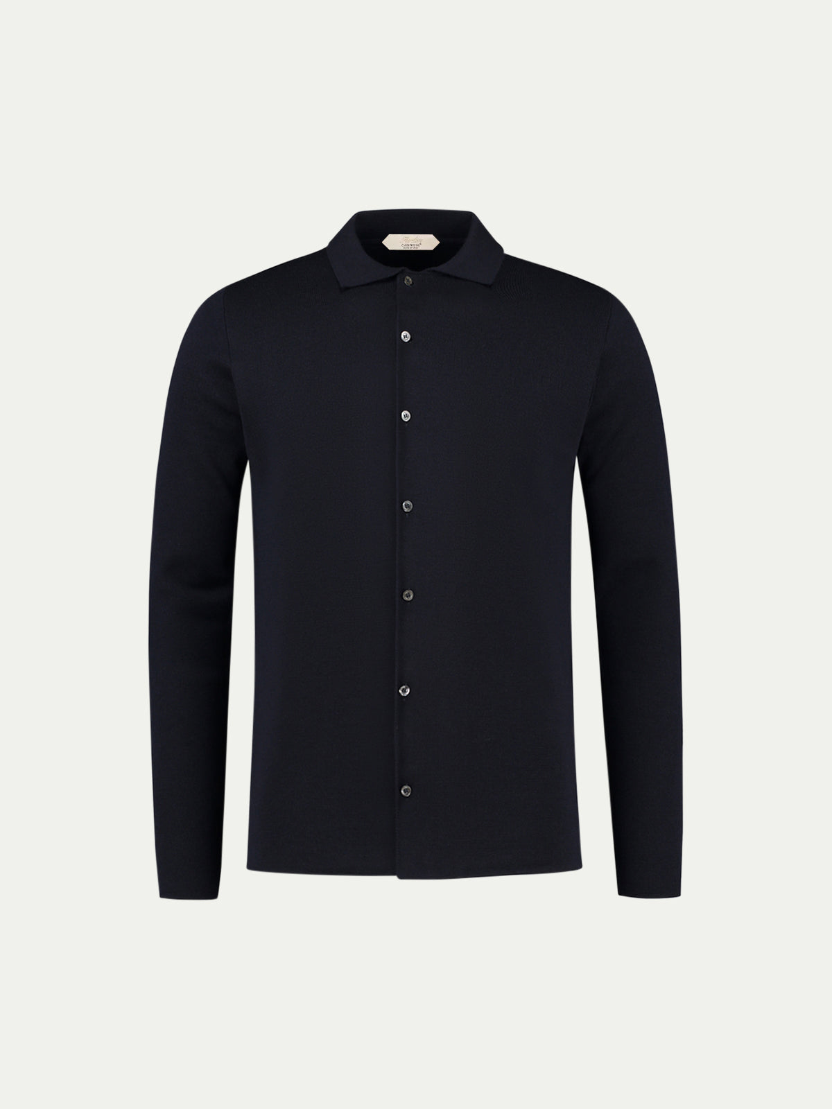 LeClub™ | Extrafine Merino Knitted Shirt Navy
