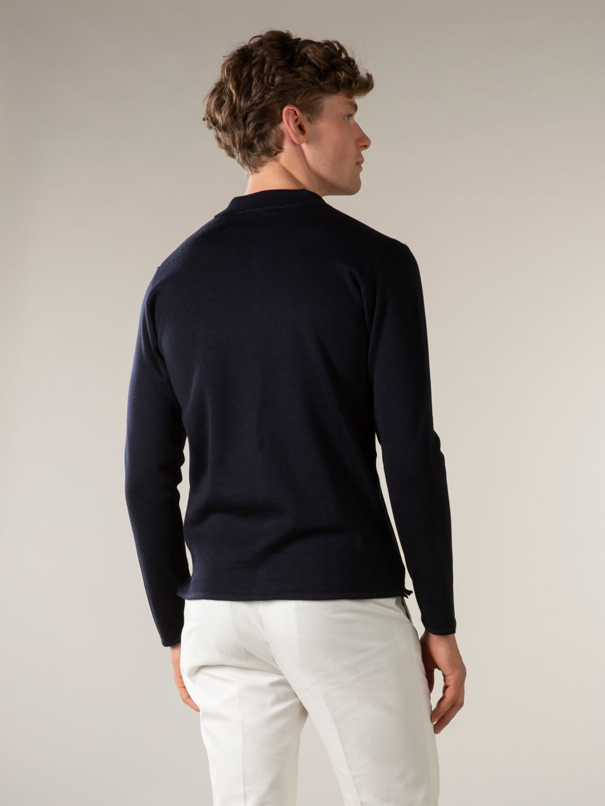 LeClub™ | Extrafine Merino Knitted Shirt Navy
