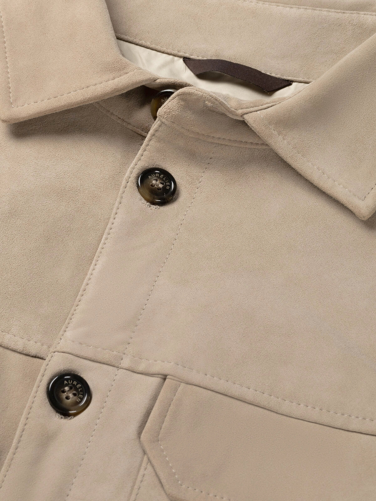 LeClub™ | Light Beige Suede Overshirt
