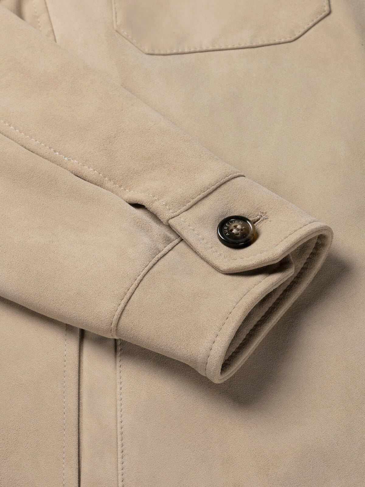 LeClub™ | Light Beige Suede Overshirt