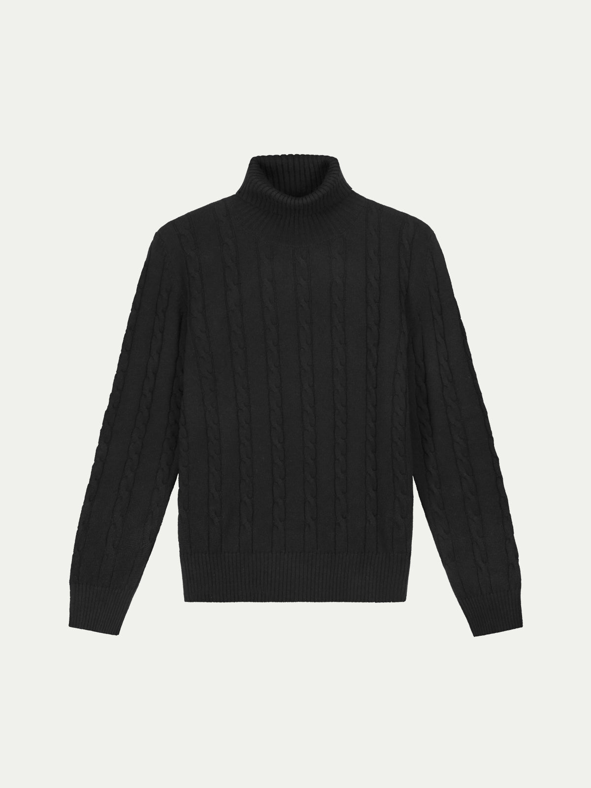 LeClub™ | Dolcevita Cable Knit Sweater Black