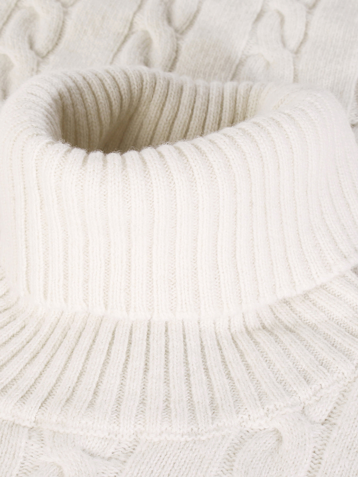 LeClub™ | Dolcevita Cable Knit Sweater Ivory
