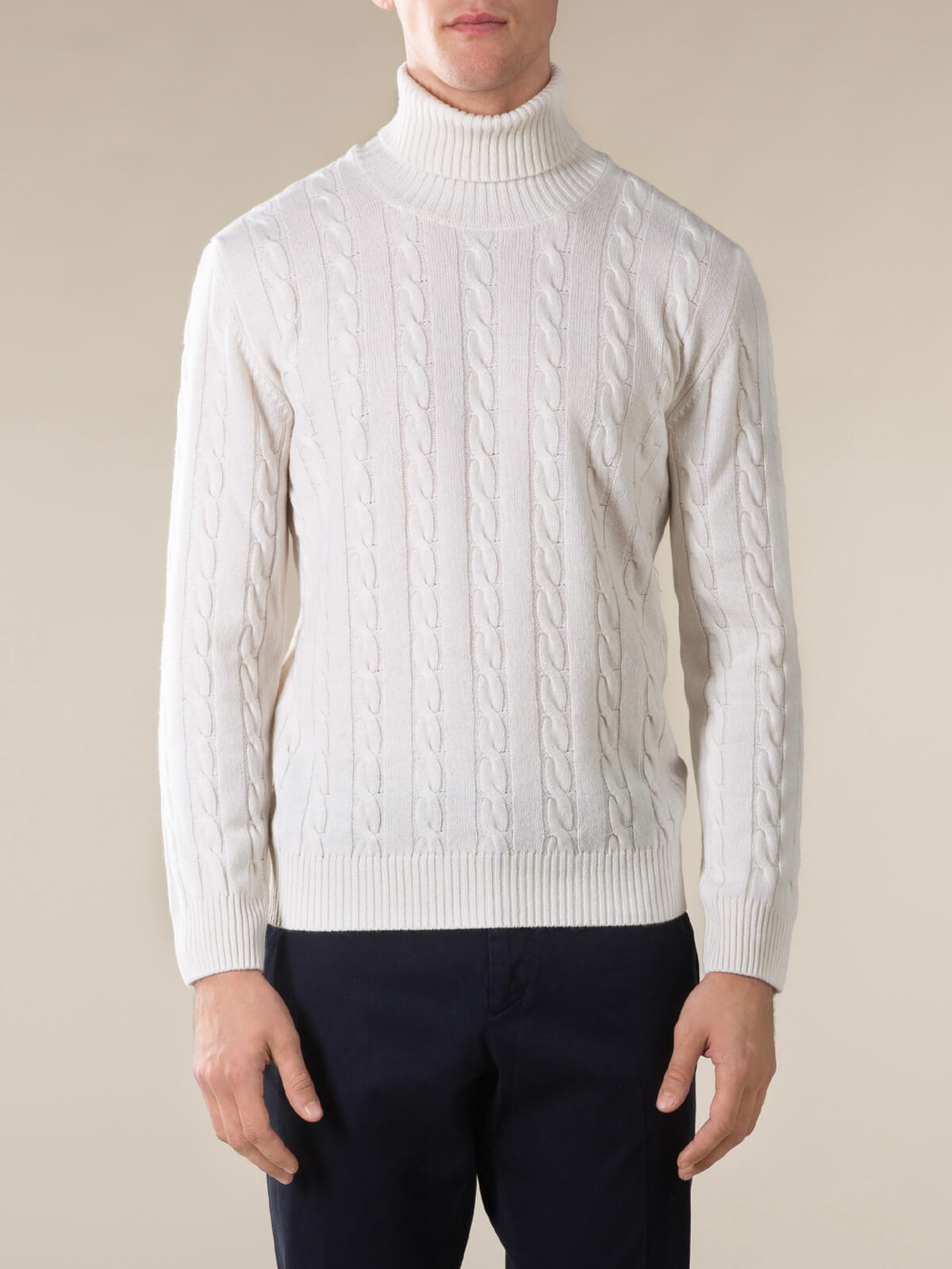 LeClub™ | Dolcevita Cable Knit Sweater Ivory