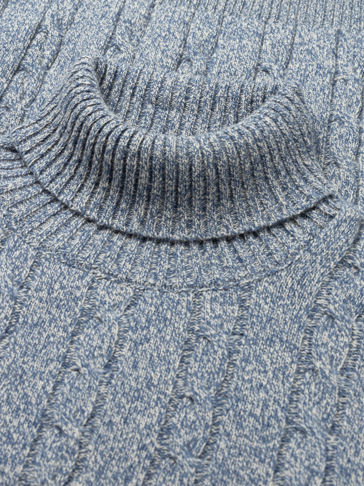 LeClub™ | Dolcevita Cable Knit Sweater Light Blue