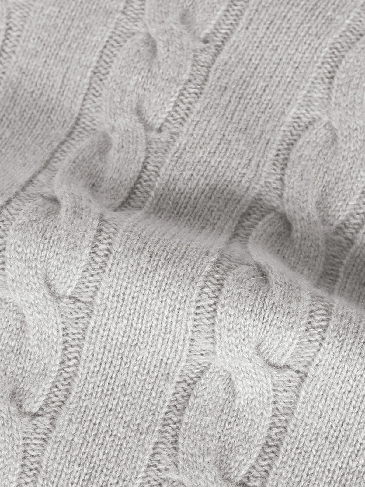 LeClub™ | Dolcevita Cable Knit Sweater Light Grey