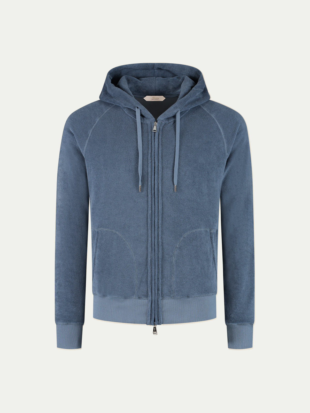 LeClub™ | Steel Blue Terry Towelling Zipper Vest