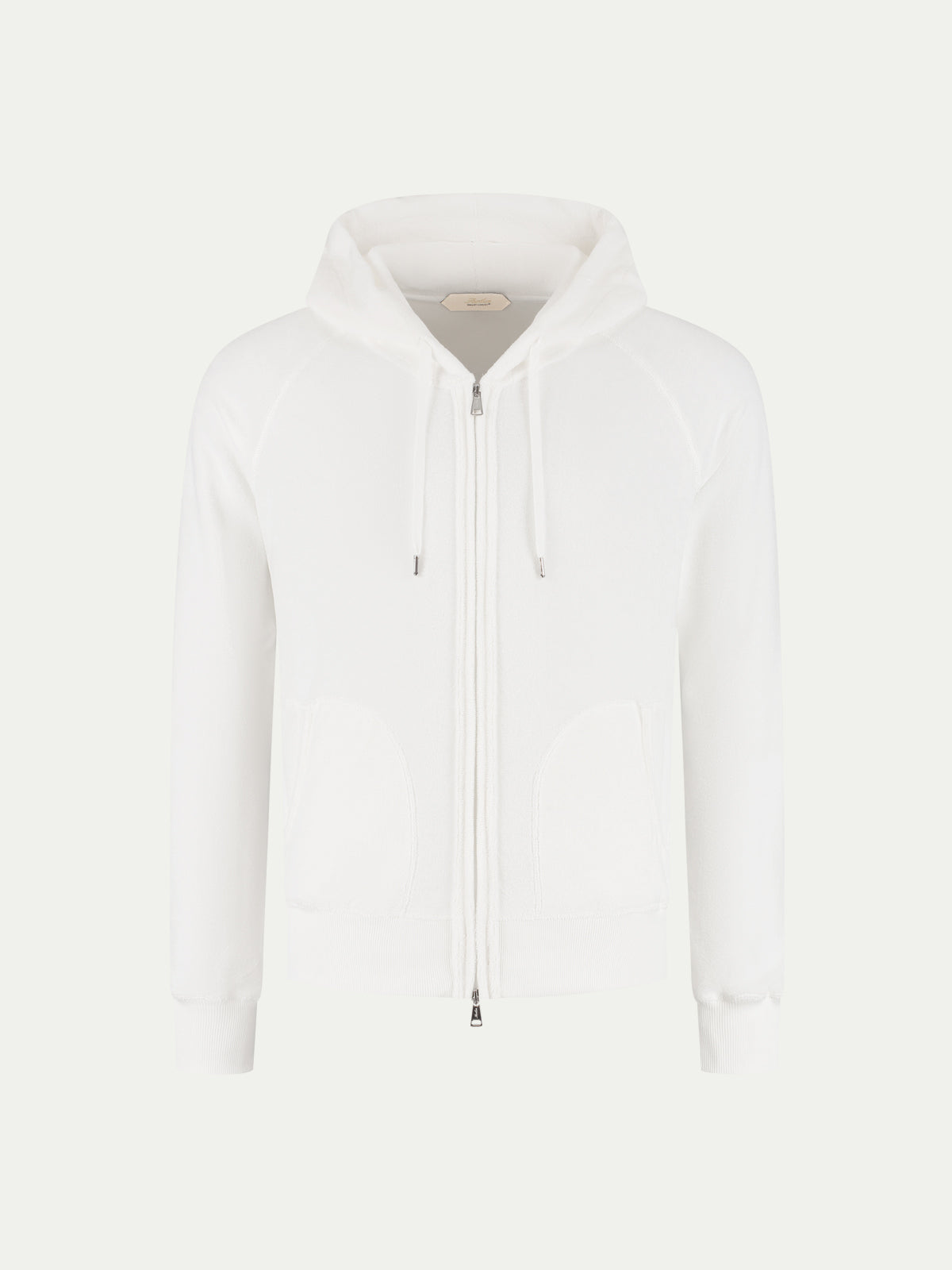 LeClub™ | White Terry Towelling Zipper Vest