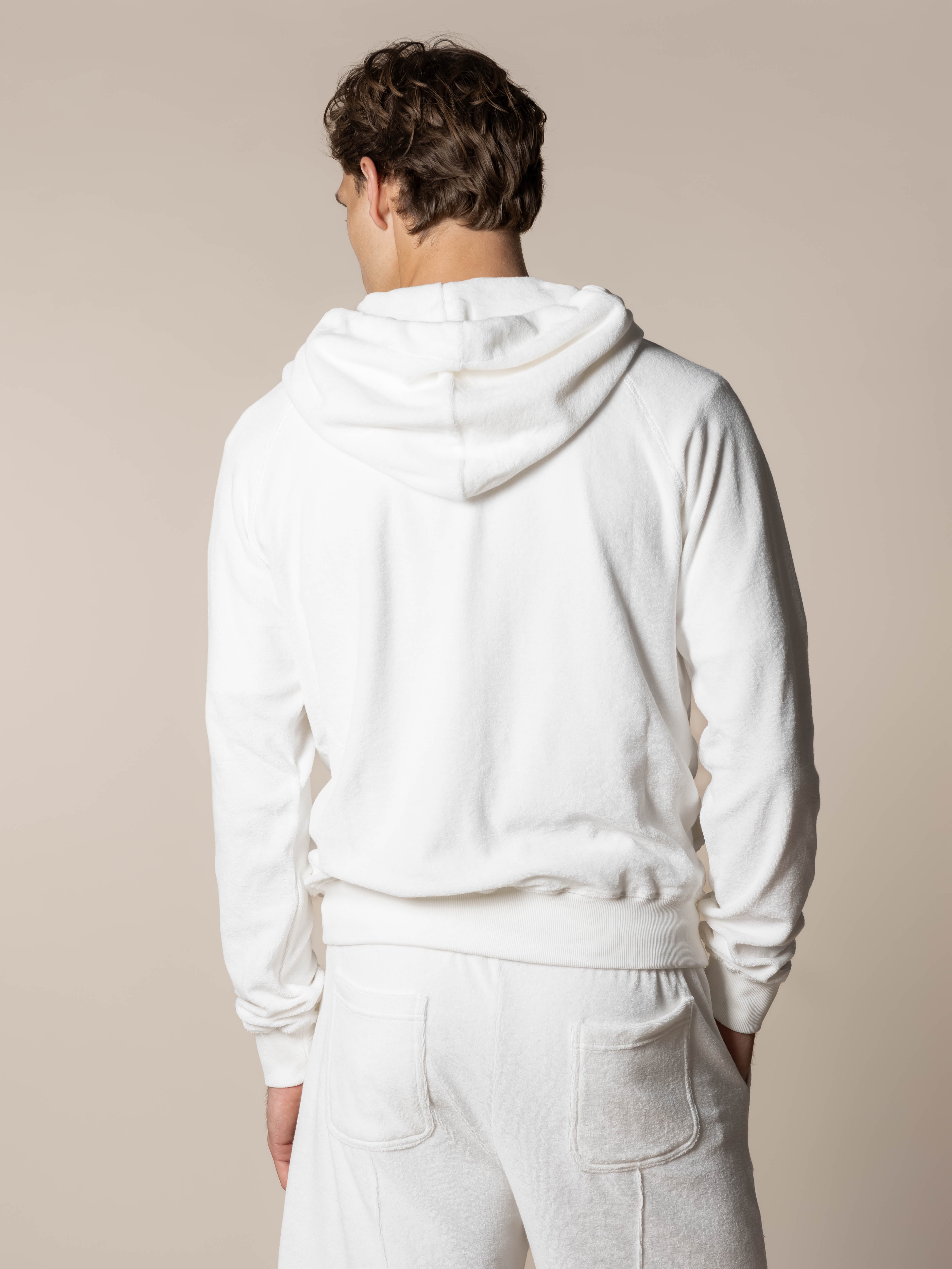 LeClub™ | White Terry Towelling Zipper Vest