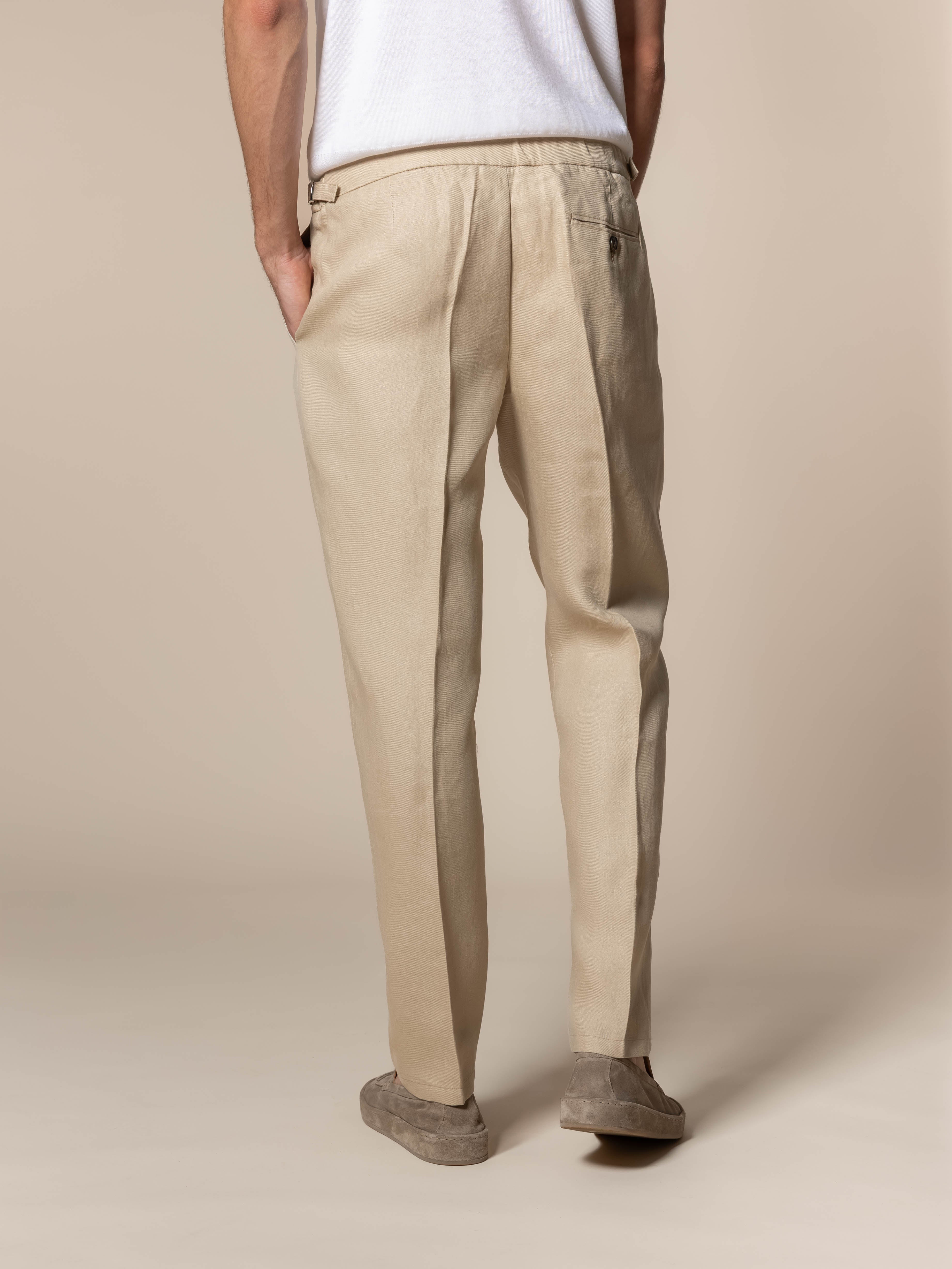 LeClub™ | Beige Linen Soleil Trousers