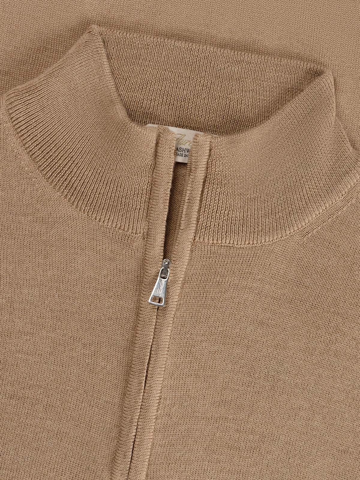 LeClub™ | Extrafine Merino Zipper Vest Beige