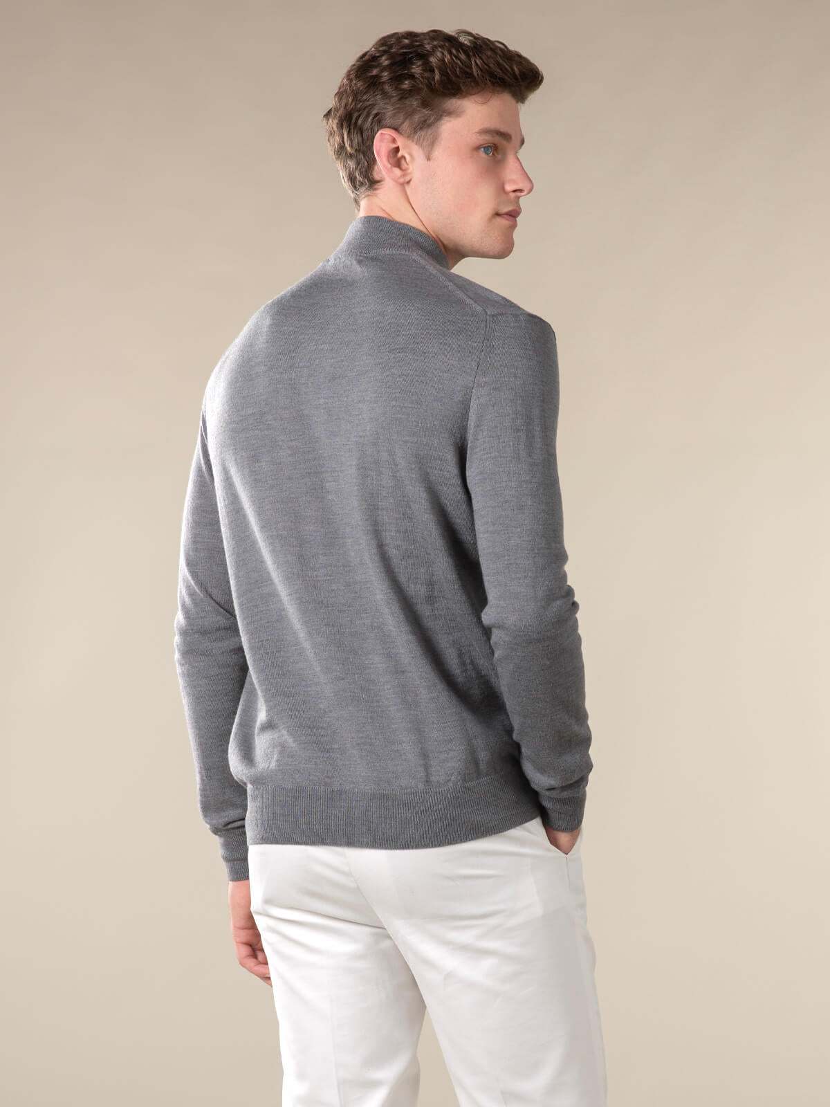 LeClub™ | Extrafine Merino Zipper Vest Dark Grey