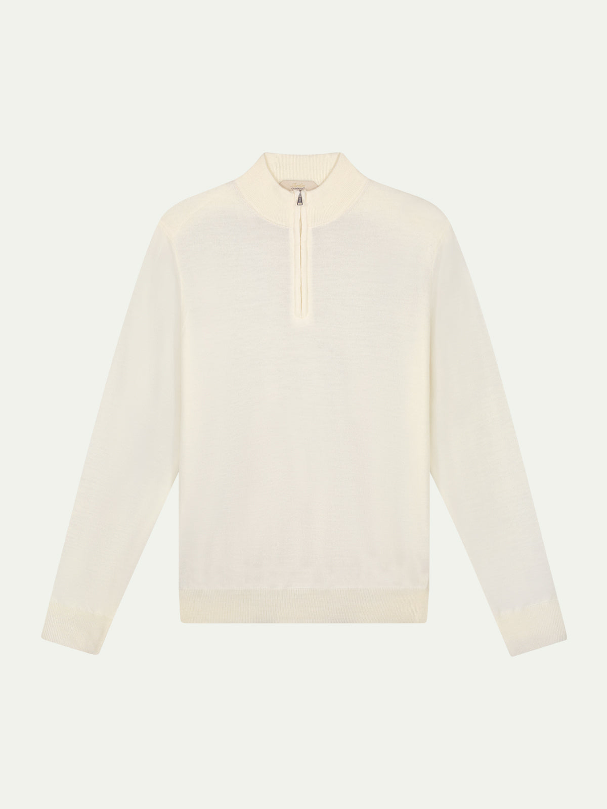 LeClub™ | Extrafine Merino Zipper Sweater Ivory