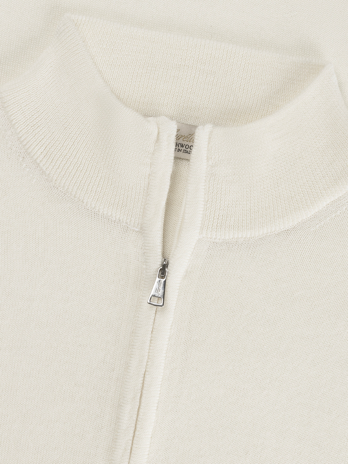 LeClub™ | Extrafine Merino Zipper Vest Ivory