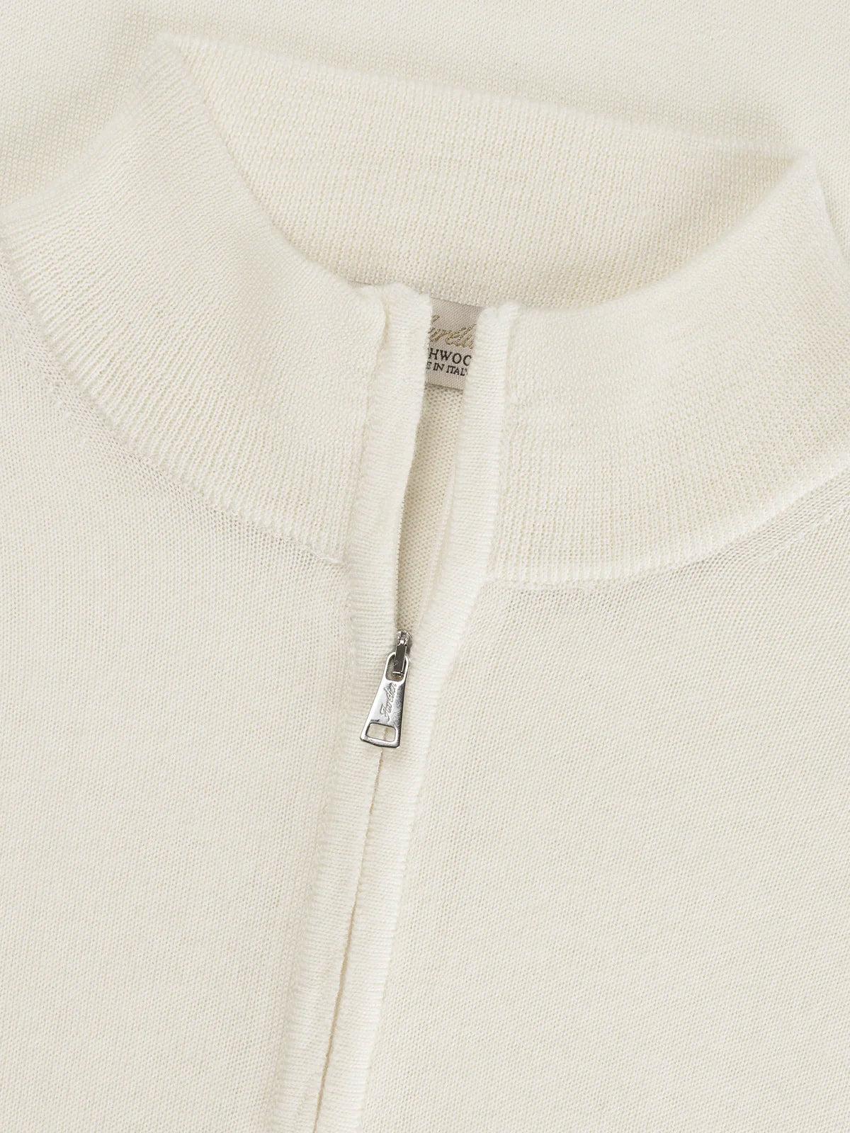 LeClub™ | Extrafine Merino Zipper Sweater Ivory