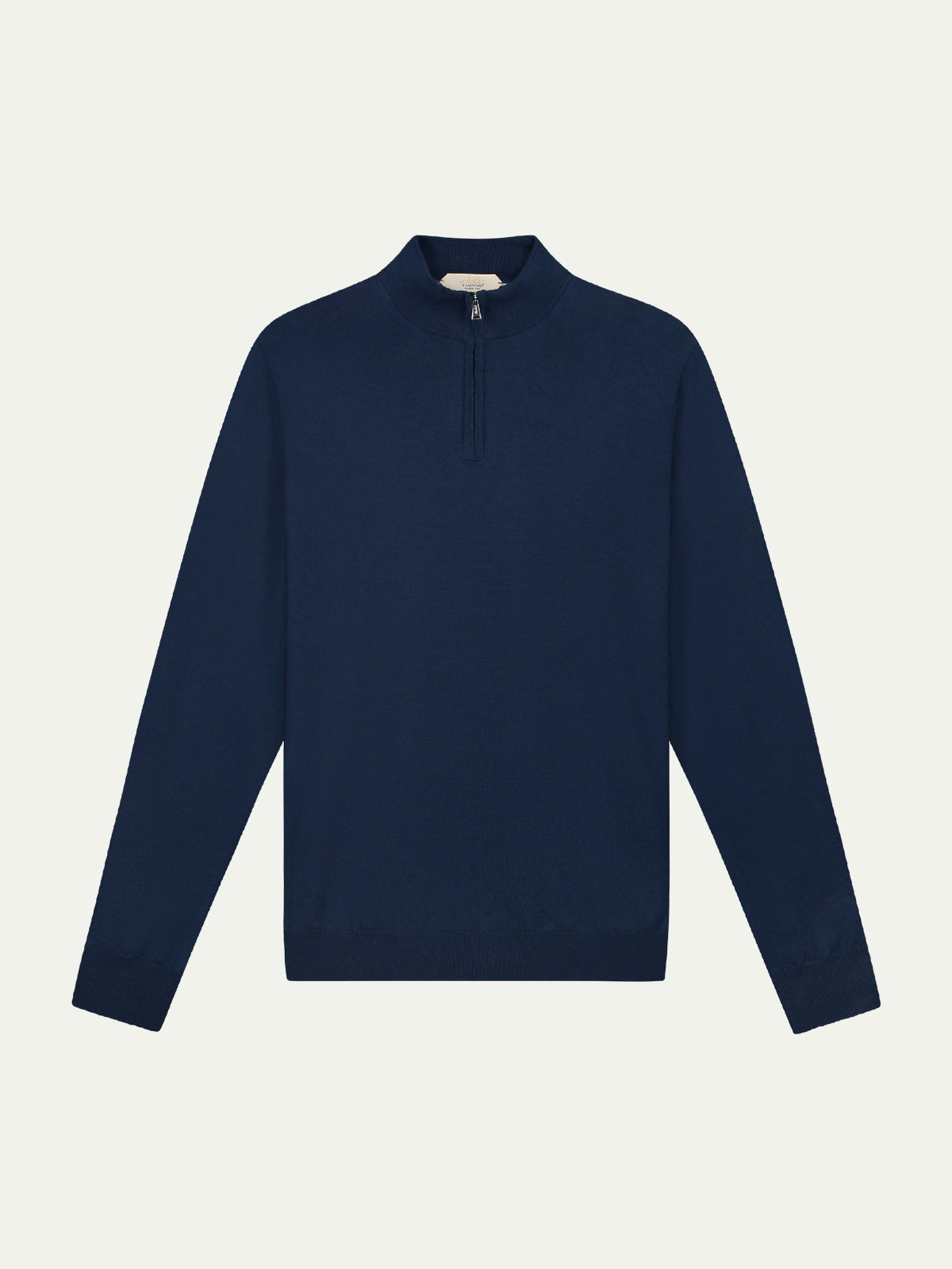 LeClub™ | Extrafine Merino Zipper Sweater Steel Blue