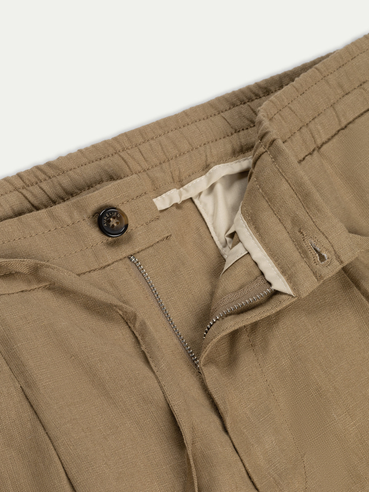 LeClub™ | Dark Taupe Linen Seaside Trousers