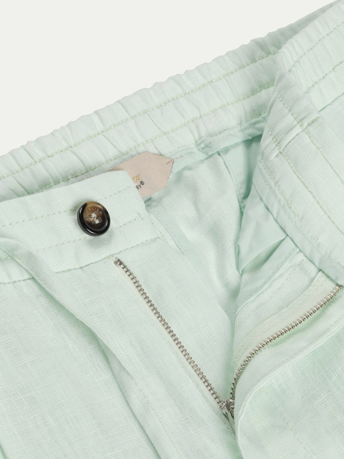 LeClub™ | Light Aqua Linen Seaside Trousers