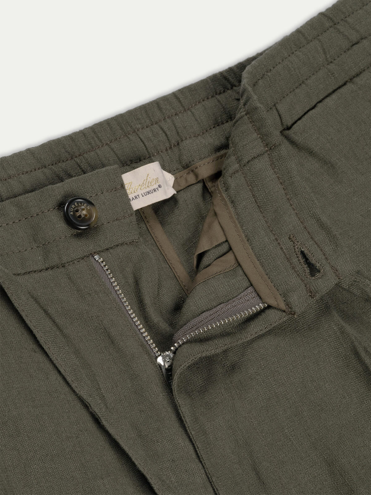 LeClub™ | Olive Linen Seaside Trousers