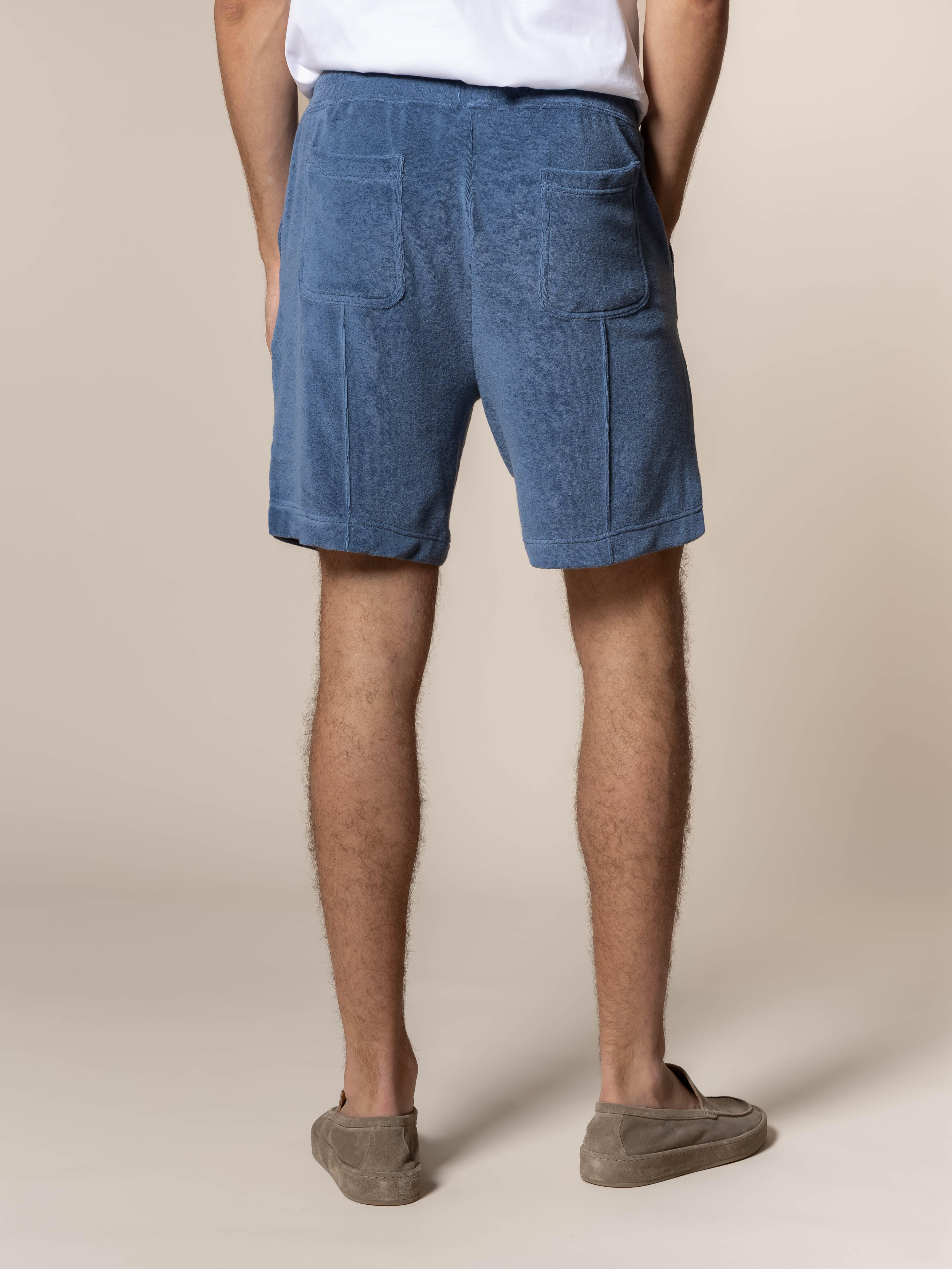 LeClub™ | Steel Blue Terry Towelling Leisure Shorts