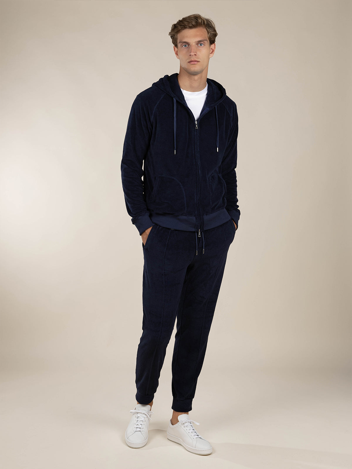 LeClub™ | Navy Terry Towelling Leisure Trousers