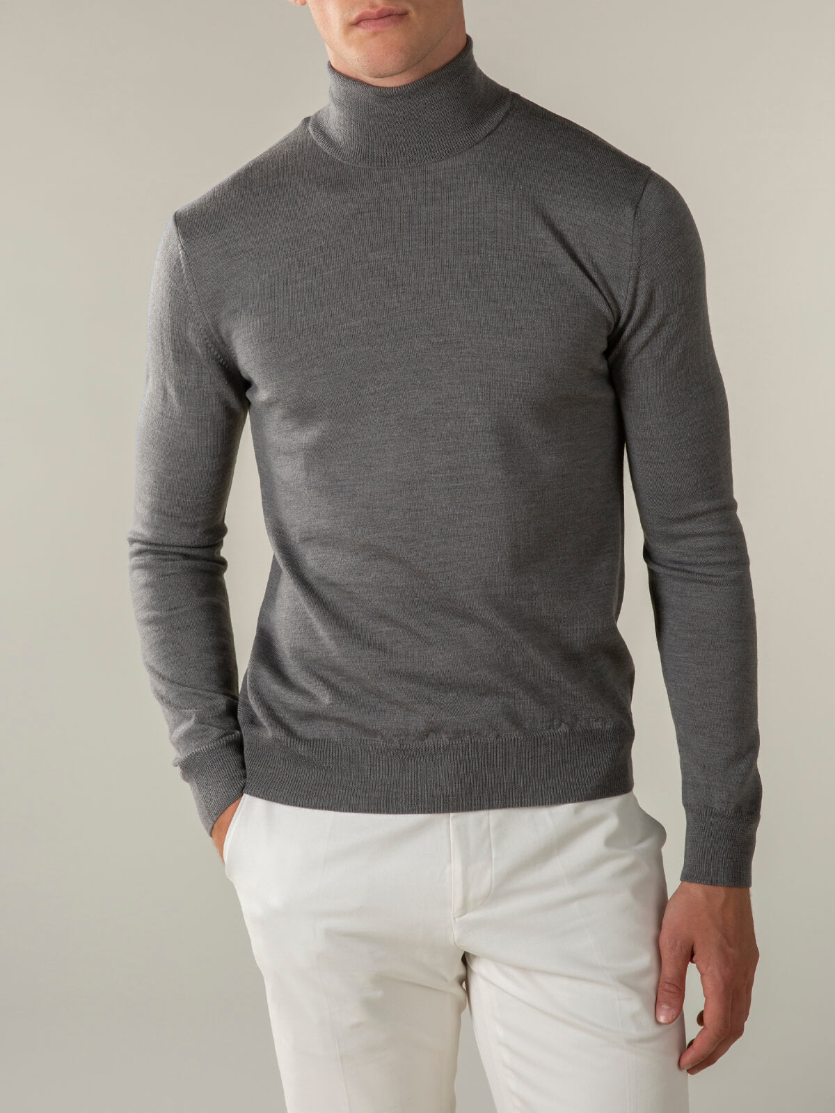 LeClub™ | Extrafine Merino Rollneck Dark Grey