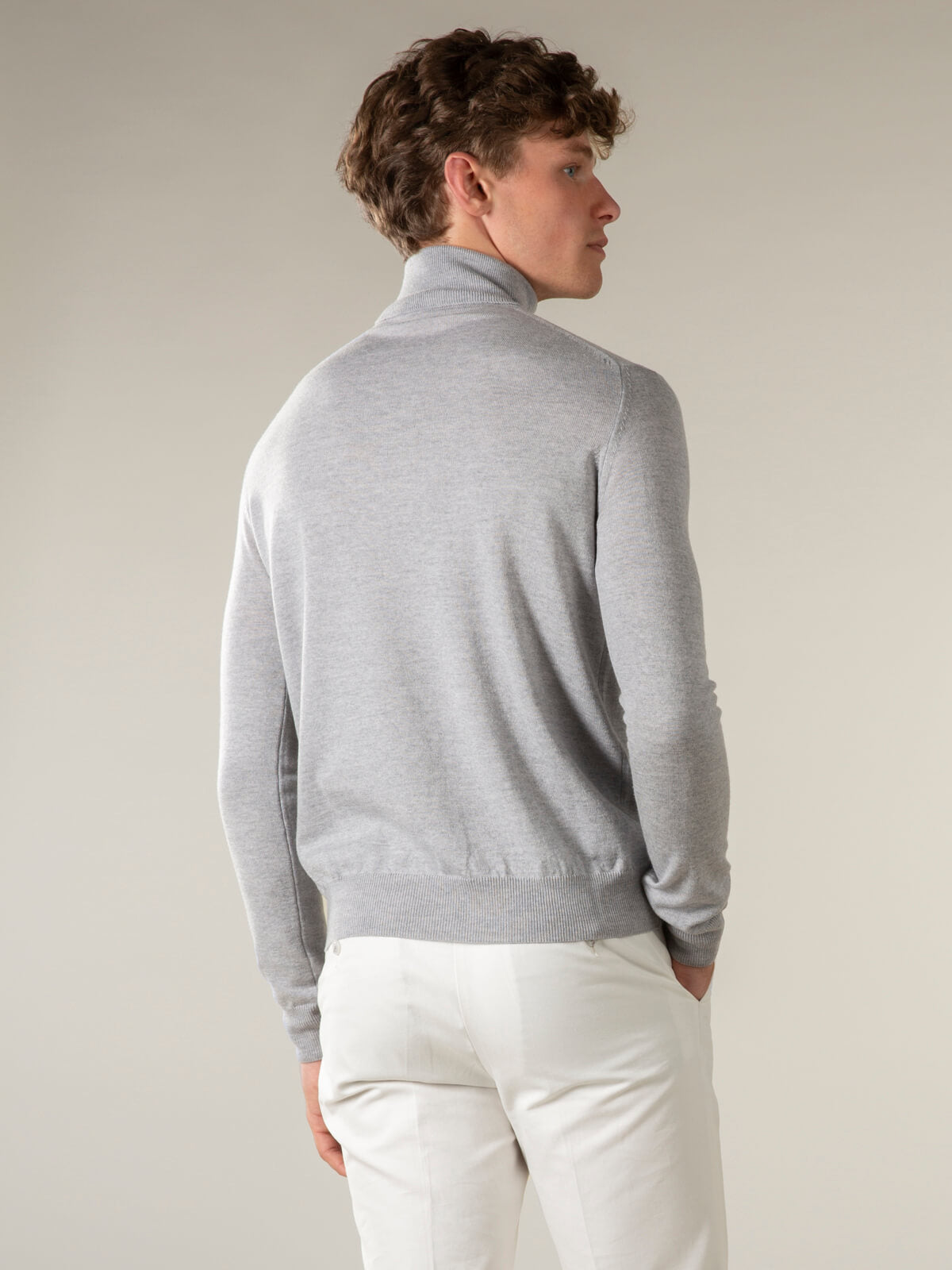 LeClub™ | Extrafine Merino Rollneck Light Grey