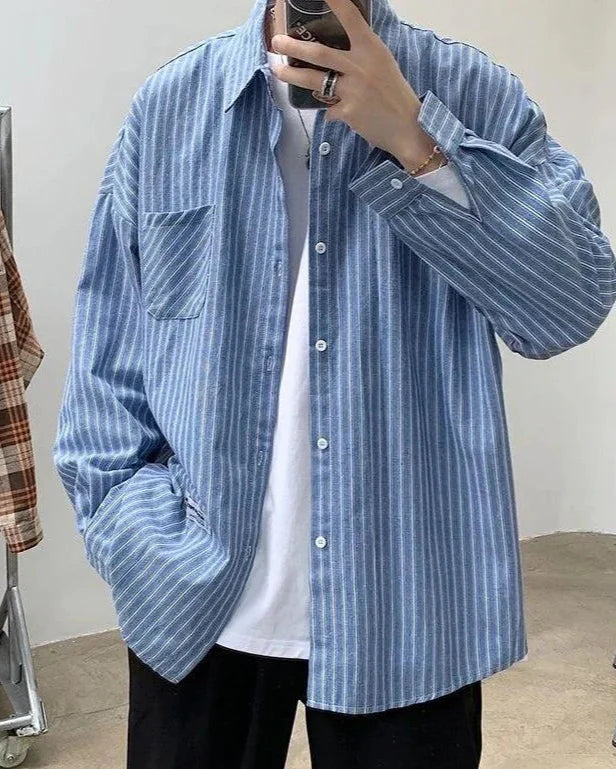 LeClub™ | Oversized Striped Shirt