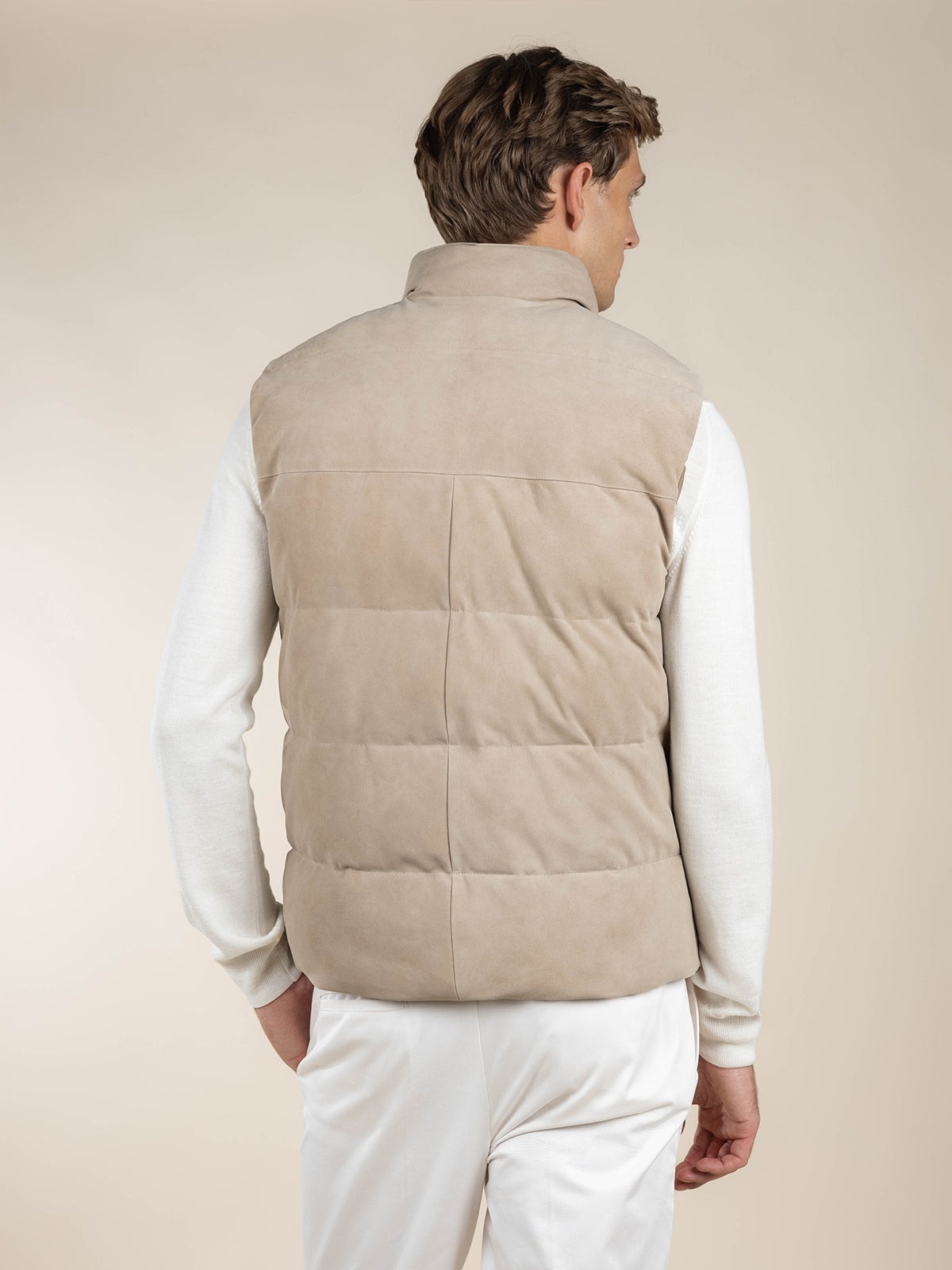 LeClub™ | Light Beige Suede AUR1 Body Warmer