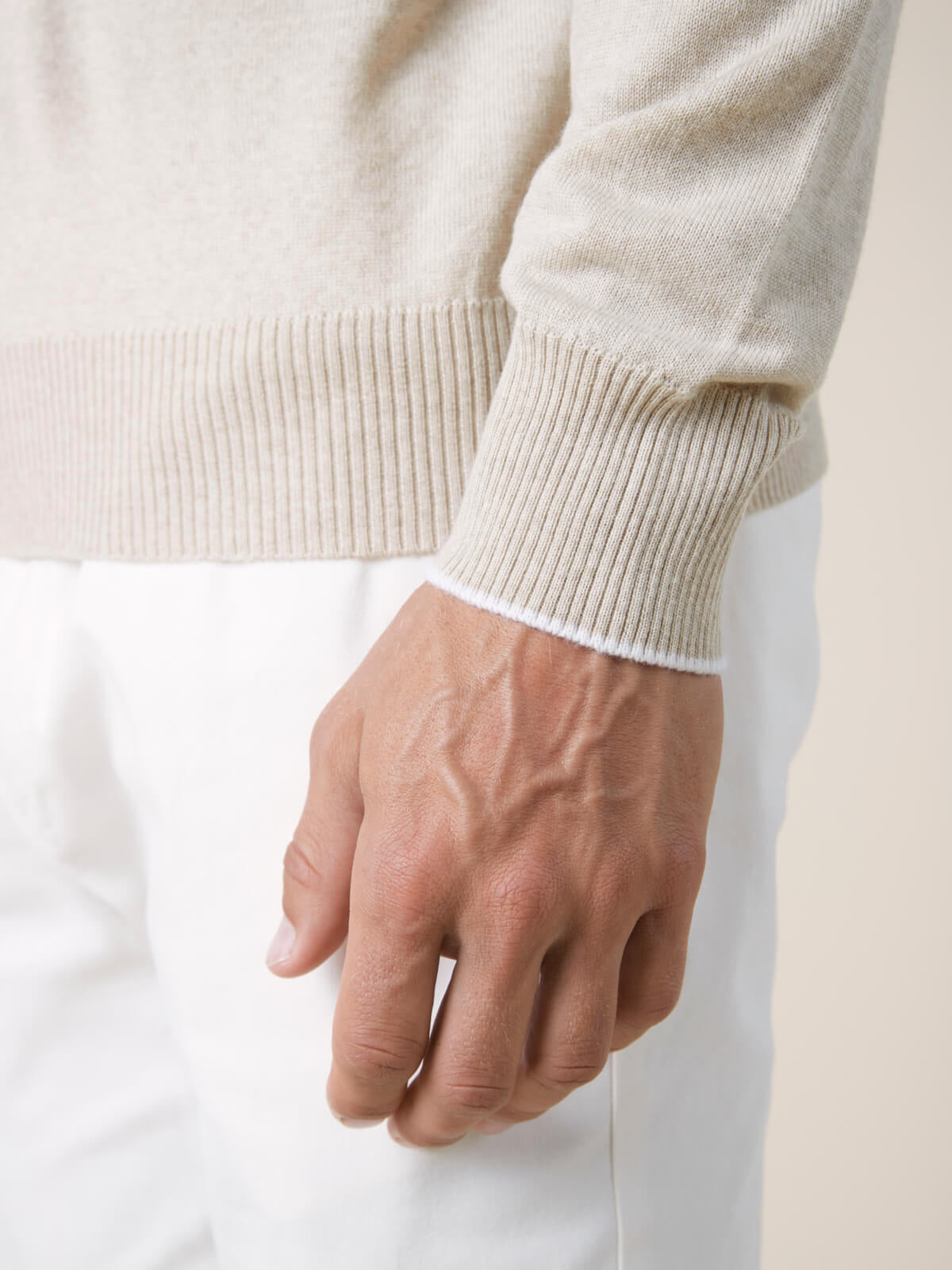 LeClub™ | Light Beige Two Tone City Crew