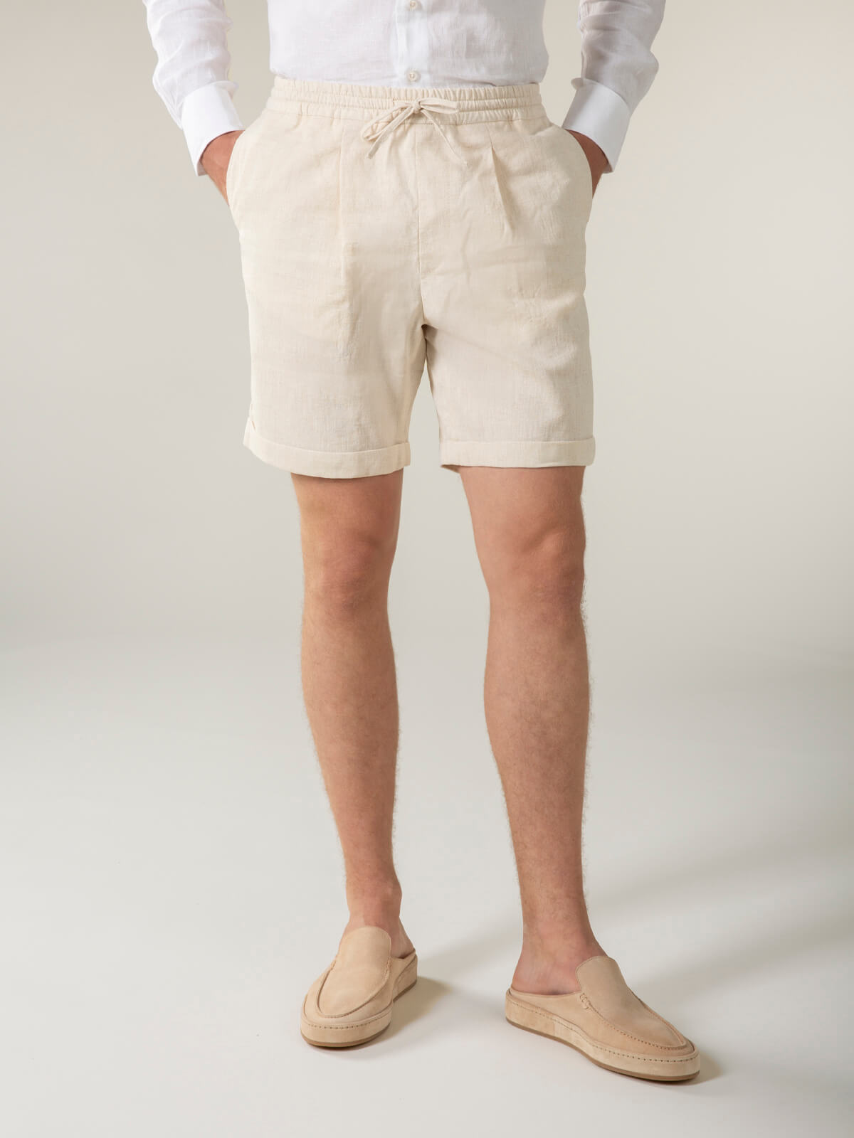 LeClub™ | Beige Linen Seaside Shorts