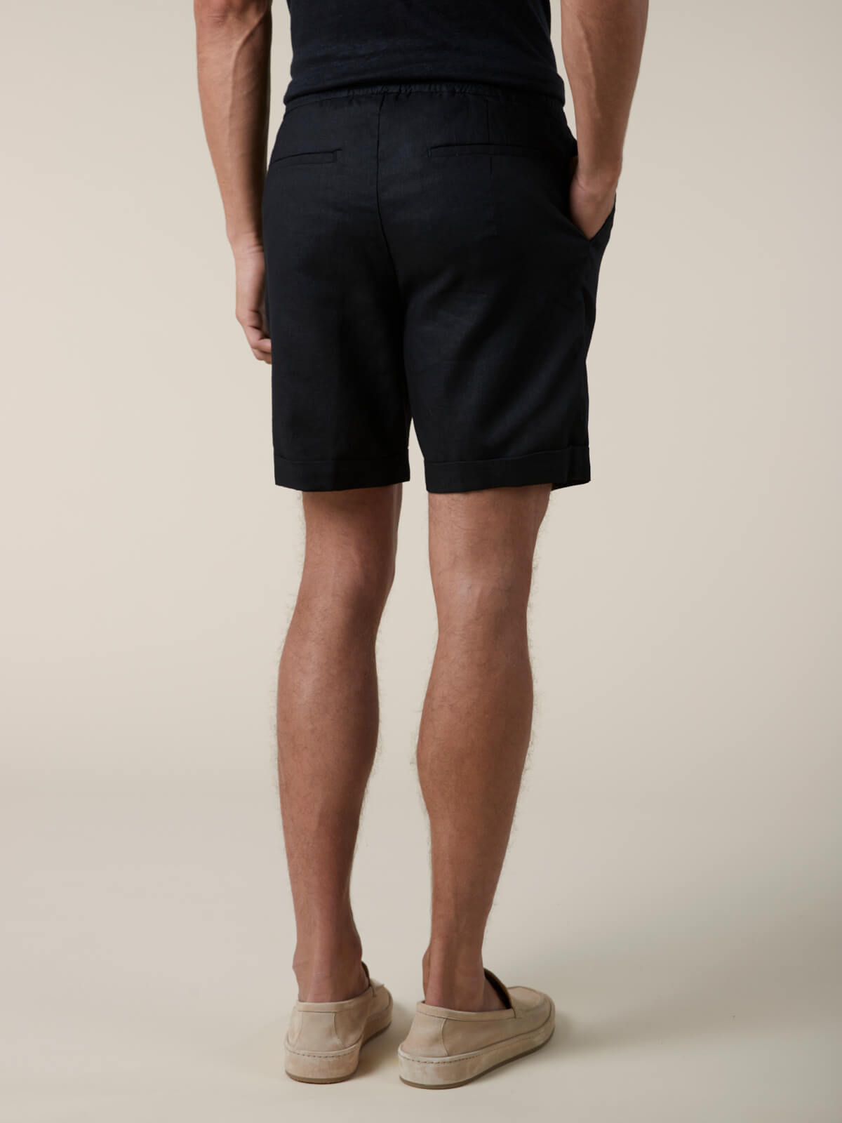 LeClub™ | Black Linen Seaside Shorts