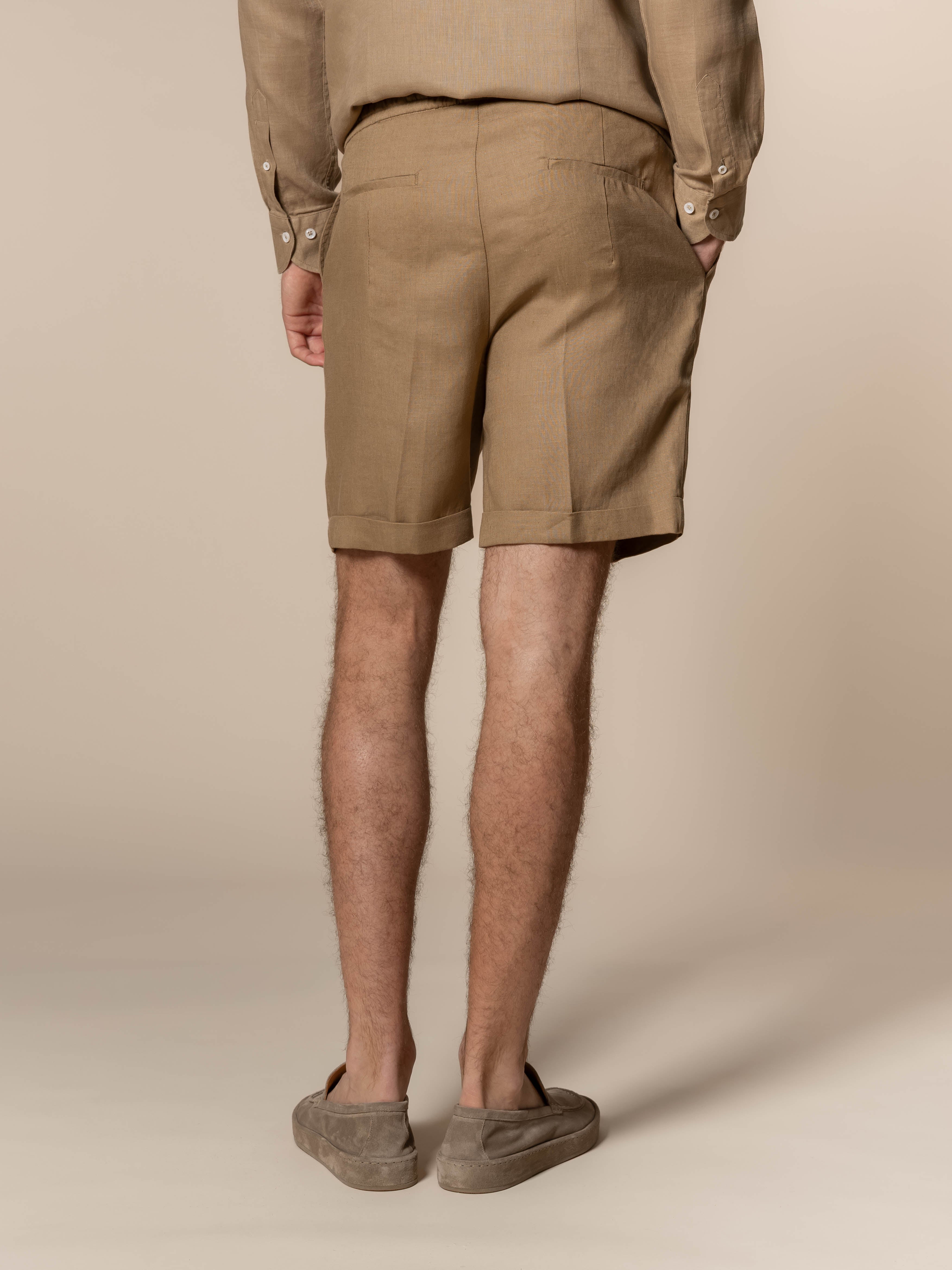 LeClub™ | Dark Taupe Linen Seaside Shorts