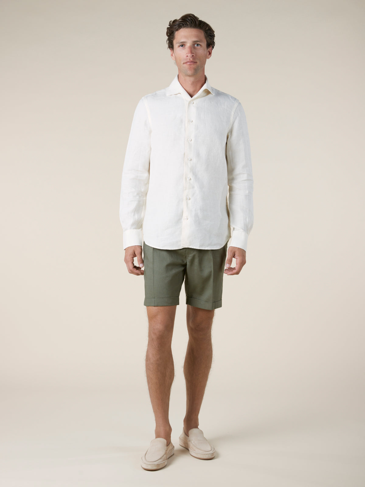 LeClub™ | Olive Linen Seaside Shorts