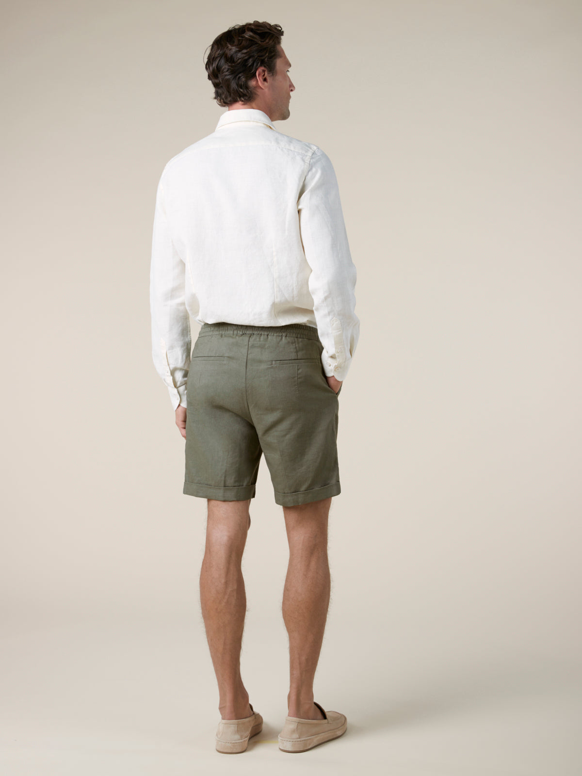 LeClub™ | Olive Linen Seaside Shorts