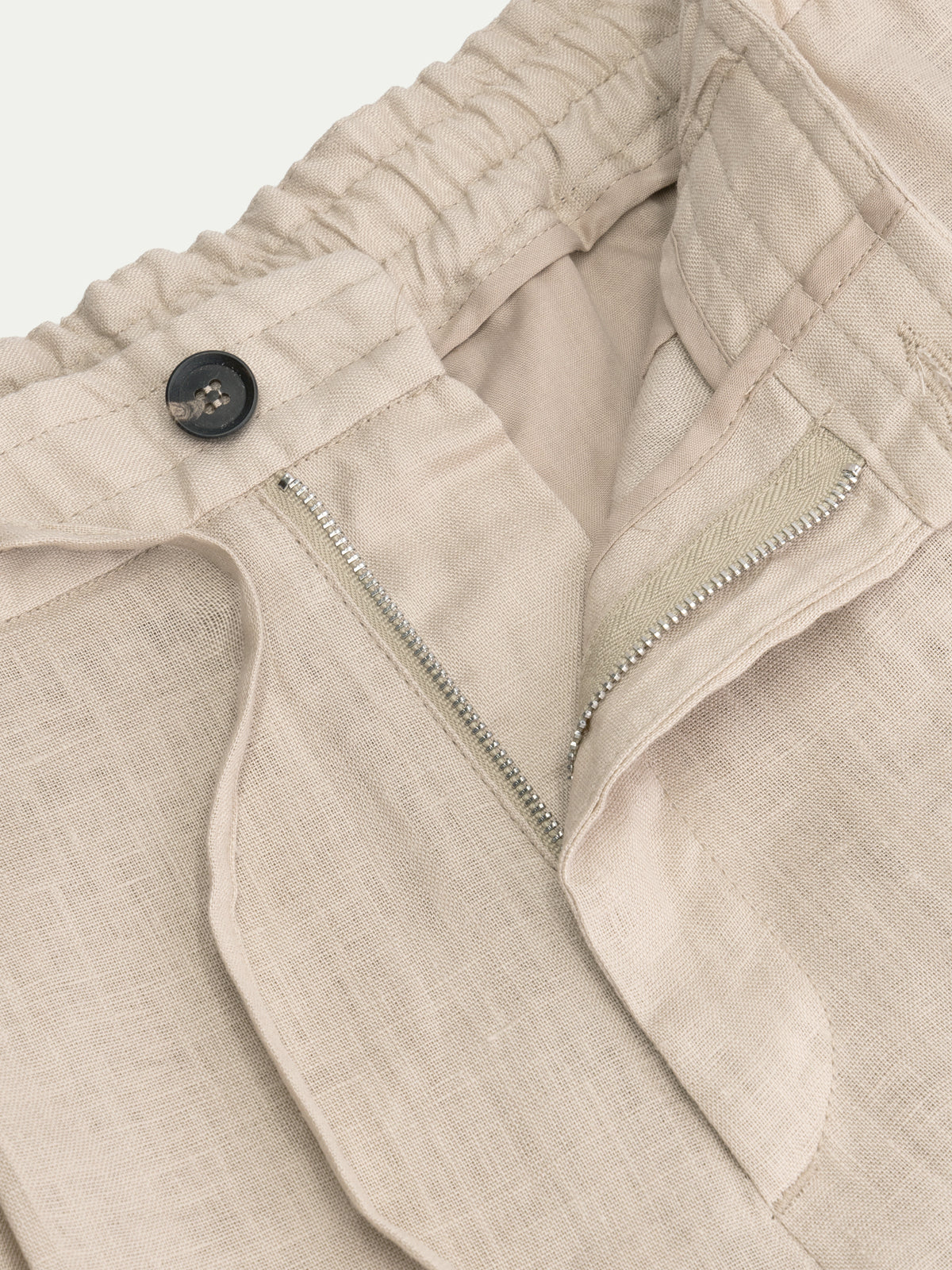 LeClub™ | Beige Linen Seaside Trousers